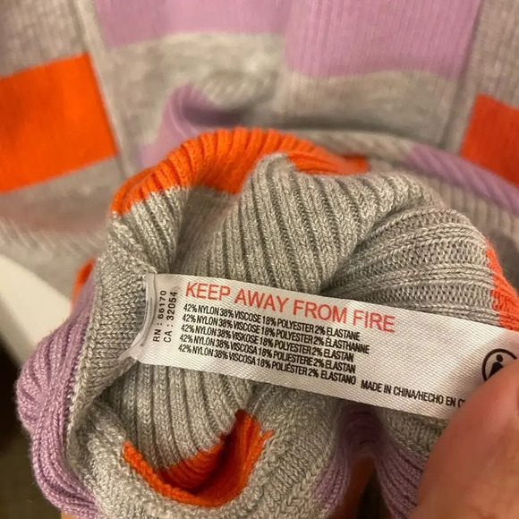 Anthropologie Daily Practice Sleeveless Mock Neck Striped Sweater Dress Size S - Picture 8 of 9